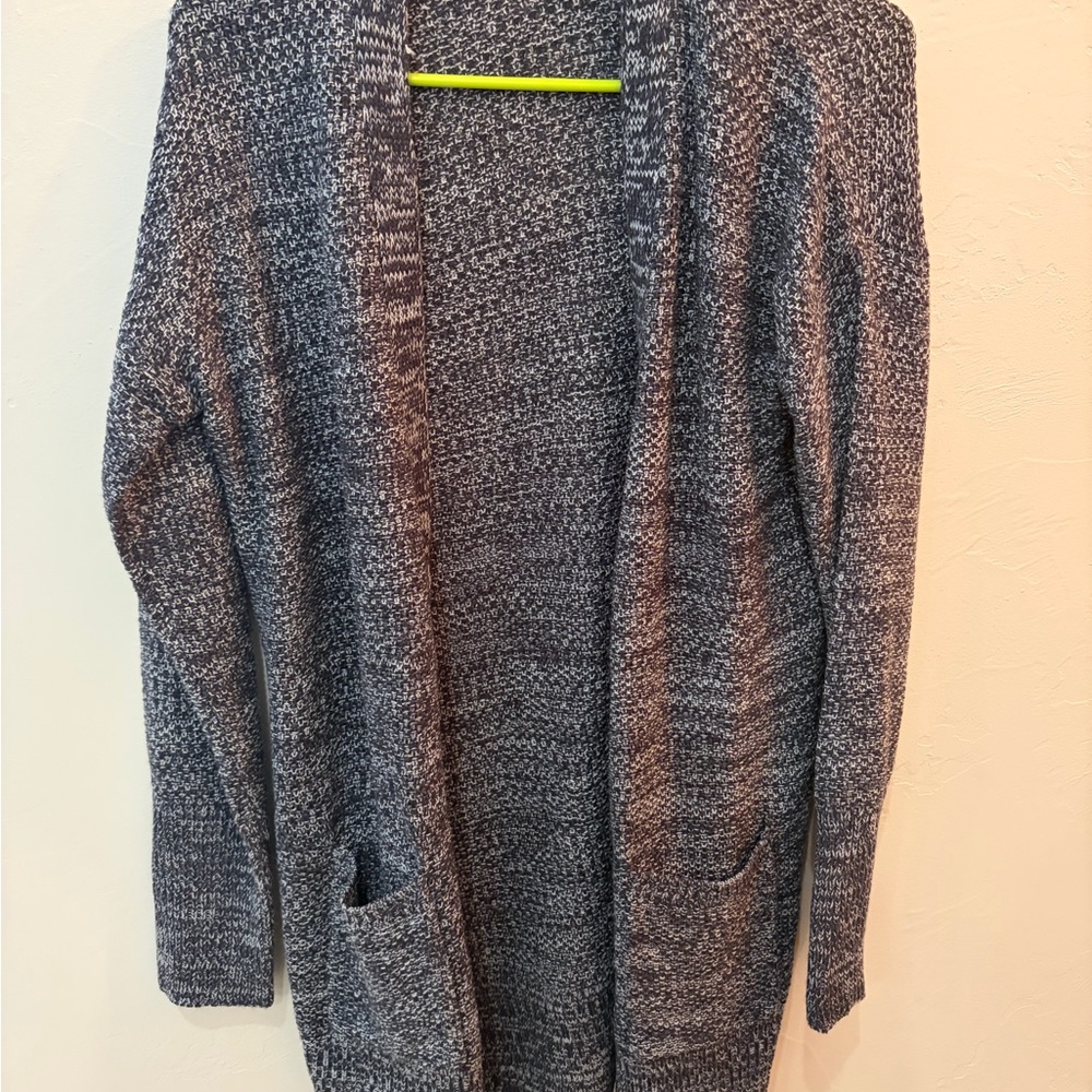 SO Women's Charcoal Open-Front Cardigan